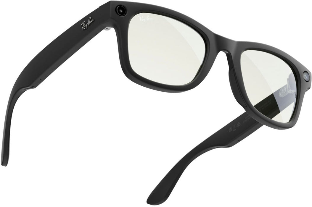 Ray-Ban Meta - Wayfarer Smart Glasses with Meta Ai, Audio, Photo, Video Compatibility - Clear to Green Transitions Lenses