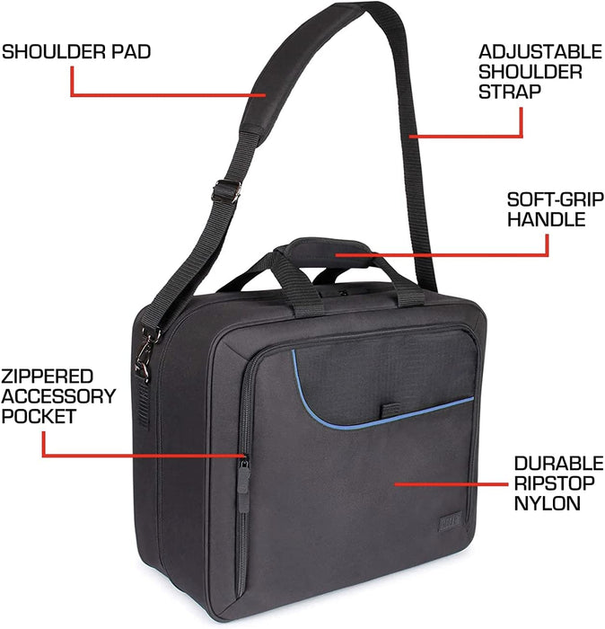 GamerTek Carrying Case Compatible with PS5 Console, DualSense Controllers, Cables